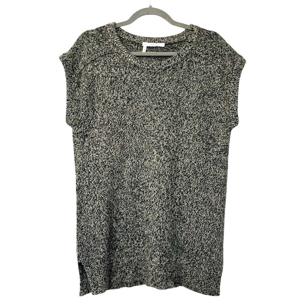 Derek Lam Very Soft 100% Cashmere Sleeveless Sweater Vest 10 Crosby Heather Gray
